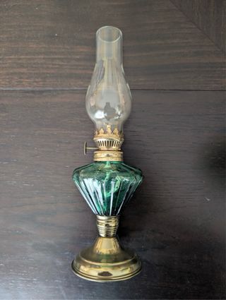 Lámpara de aceite vintage verde