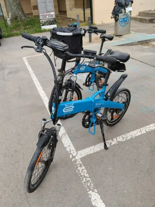 Bicicletas Eléctricas Plegables Azules