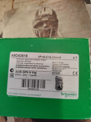 Dpn vigi 16A en300 Diferencial Schneider A9D43616