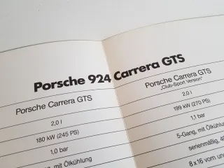 Catalogo Porsche 924 Carrera GTS 1981