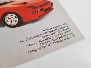 Catalogo Porsche 924 Carrera GTS 1981