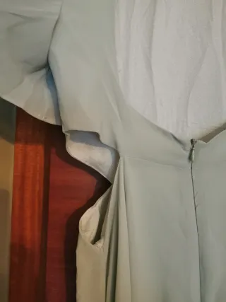 Vestido SHEIN verde menta con aberturas