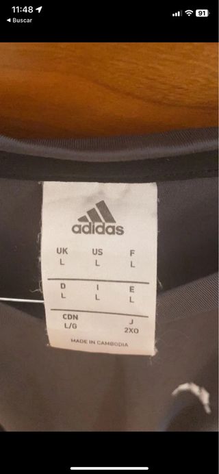 Camiseta Adidas Hombre Gris Negra