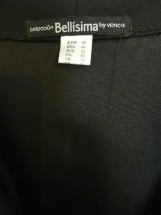 Vestido negro manga larga Bellissima