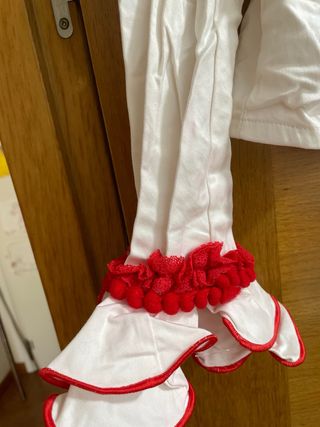 Camisa Rociera Ubaldo Blanca y Roja