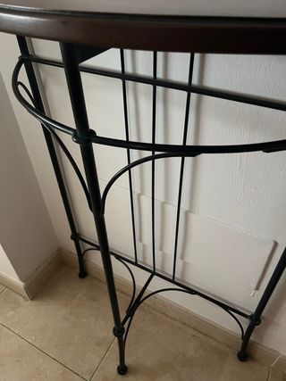 Mesa consola recibidor metal y madera