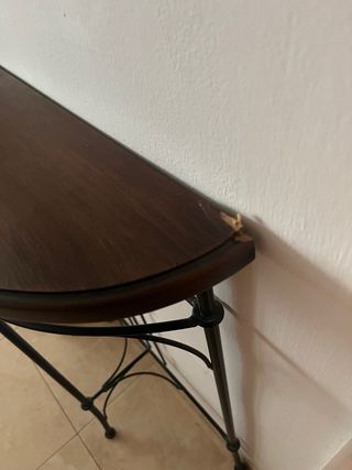 Mesa consola recibidor metal y madera