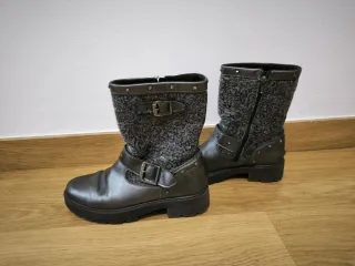 Botines niña Primigi negros y grises
