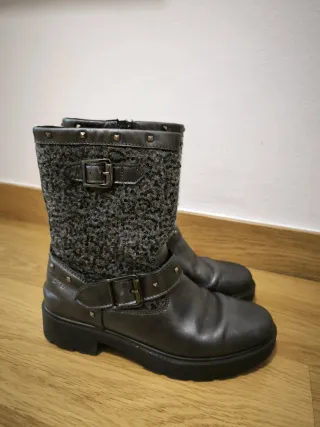 Botines niña Primigi negros y grises