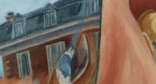 Cuadro Óleo "Mirada Victoriana"