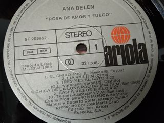 Vinilo Ana Belén - Rosa de amor y fuego