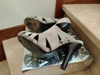 Sandali tacco alto Luca Stefani beige