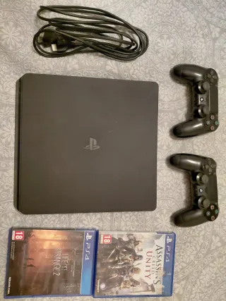 Consola PS4 Negra 2 Mandos + 2 Juegos