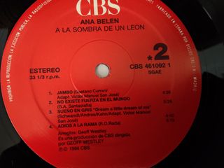 Vinilo Ana Belén A la Sombra de un León