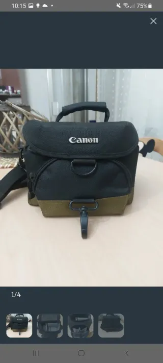 Mochila Canon Negra y Verde para Cámara