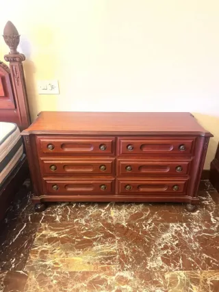 Mesitas de noche vintage grandes a juego (pareja)