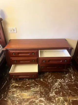 Mesitas de noche vintage grandes a juego (pareja)