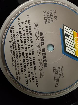 Vinilo Ana Belén - Como una novia