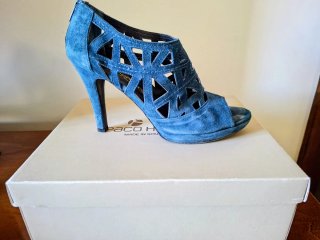 Zapatos de tacón mujer color verde azulado