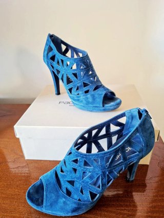 Zapatos de tacón mujer color verde azulado