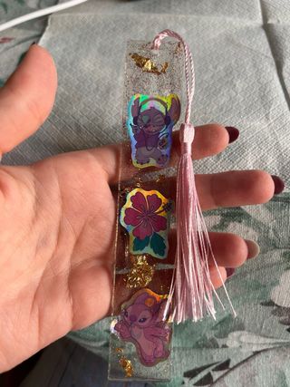 Marcapáginas Stitch Resina Hecho a Mano