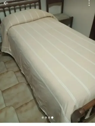 Coperta lettino singolo beige