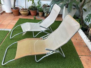 Lote 2 hamacas plegables jardín