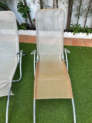 Lote 2 hamacas plegables jardín