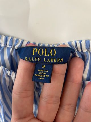 Blusa Polo Ralph Lauren Rayas Talla 16 adolescente