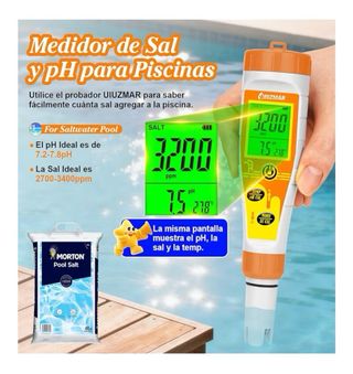 Medidor Digital UIUZMR pH/Sal/TDS/EC/Temp