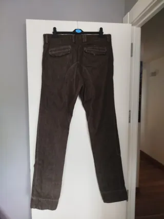 Pantalón Zara Hombre T 32 Marrón