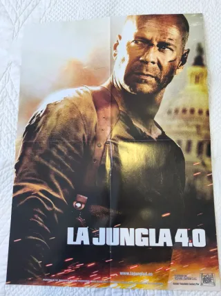 Cartel doble Planet Terror y La Jungla 4