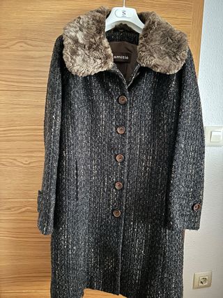 Abrigo de lana Amitié gris