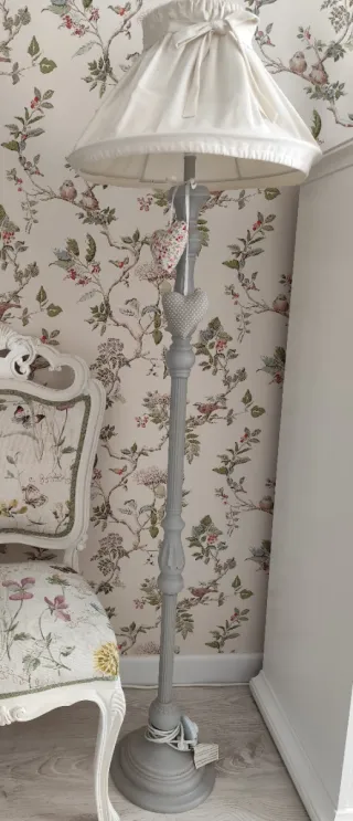 Lámpara Maison du Monde Tela Madera Gris