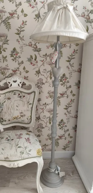 Lámpara Maison du Monde Tela Madera Gris