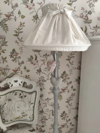 Lámpara Maison du Monde Tela Madera Gris