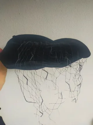 Sombrero de terciopelo negro Conchita