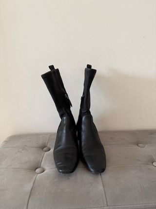 Botines negros piel Massimo Dutti