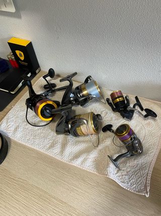 Conjunto 5 carretes pesca cada carrete tieneprecio