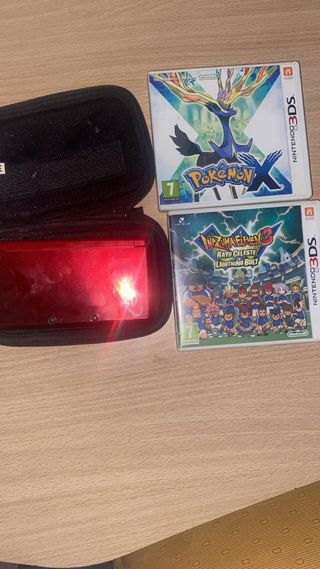 Nintendo 3DS Roja + Funda + Juegos