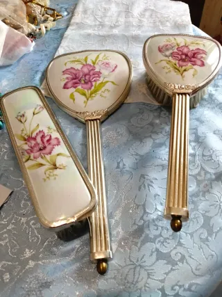 Set toilette vintage fiori