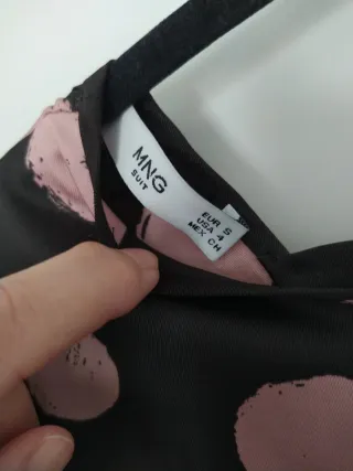 Vestido MNG lunares rosa talla S