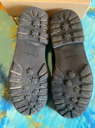 Zapatos Clark Piel Negros con Cordones