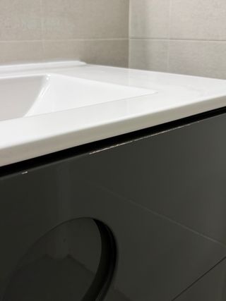 Mueble de baño 80cm + espejo con Luz Led