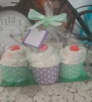 3 Cupcakes pañales