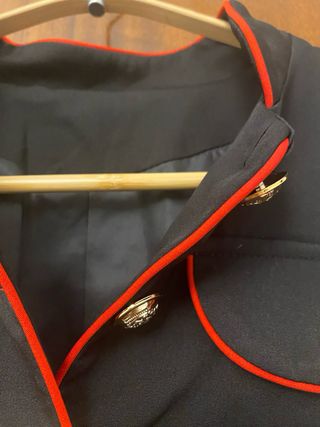 Chaqueta Napoleón Negra con Ribete Rojo dama