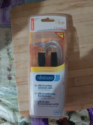 Cable USB 2.0 Vivanco 3m