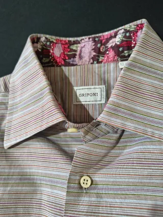 Camicia / camisa Grifoni righine multicolore M