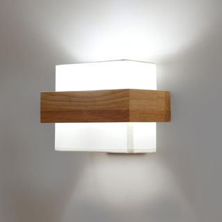 Lámpara de pared madera E27