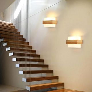Lámpara de pared madera E27